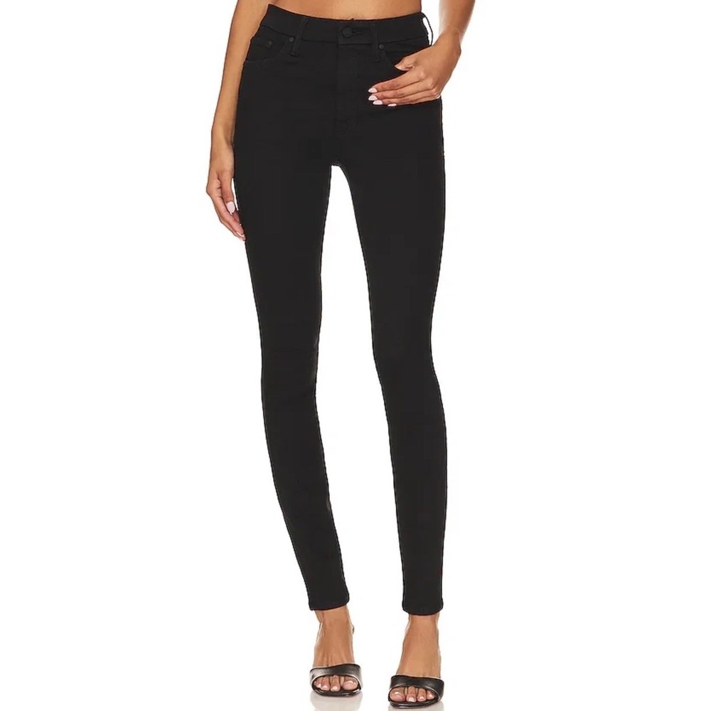 MOTHER High Waisted Looker Skimp Jeans Lasting Impression Black Grey Size 29